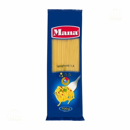 تصویر اسپاگتي 1.6 رشته اي 700 گرمي مانا