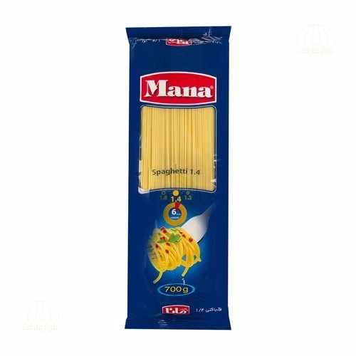 تصویر اسپاگتي 1.4 رشته اي 700 گرمي مانا