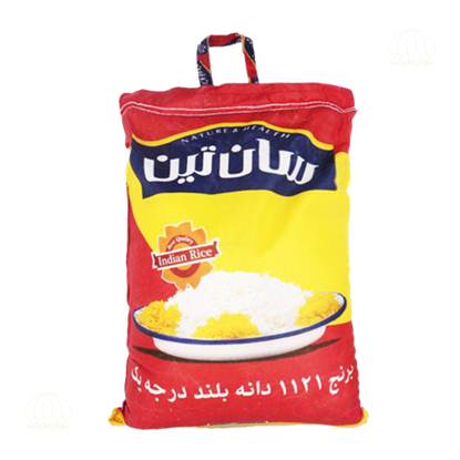 تصویر برنج هندي باسماتي  1121 دانه بلند 10 کيلوگرمي سانتين