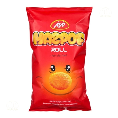 تصویر اسنک پنيري رول مزپف 65 گرمي مزمز