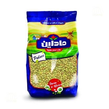 تصویر عدس بسته سلفوني 900 گرمي مادلين